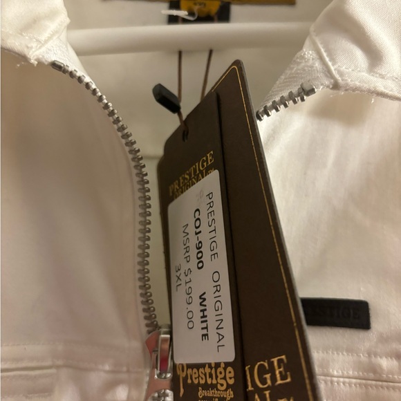 Prestige Original white Jean jacket 3XL brand new zipper - Picture 12 of 12